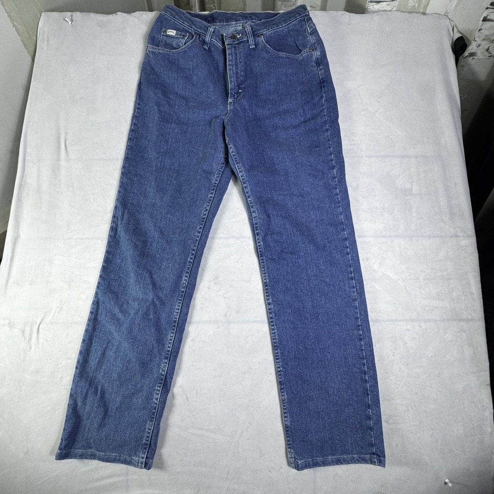 Riders Womens High Rise Straight Fit Jeans Blue Stretch Comfort 5-Pocket 12M